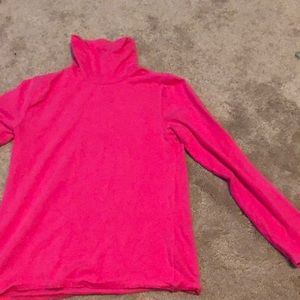 Pink turtle neck long sleeve shirt